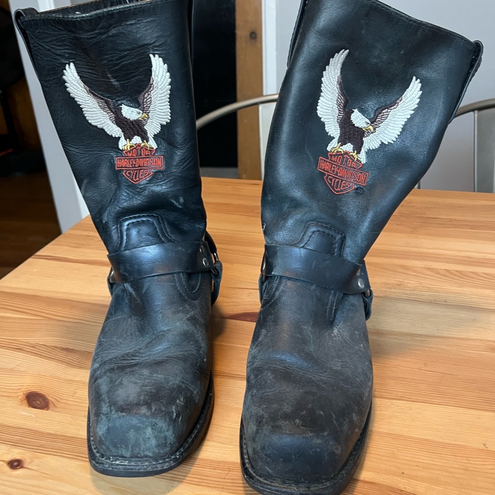 Vintage Harley-Davidson square toe boots